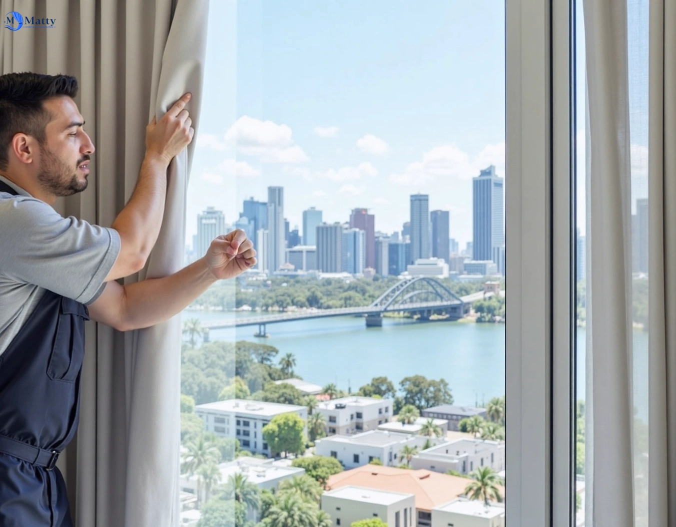 Professional curtain steam cleaning service potts-point-nsw QLD by Matty Curtain Cleaning